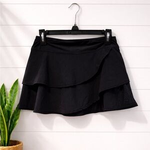 🖤🌴🌺🔥Black Ruffle Swim Cover-Up Skirt Flowy Beach Skirt | Flattering Fit. Small